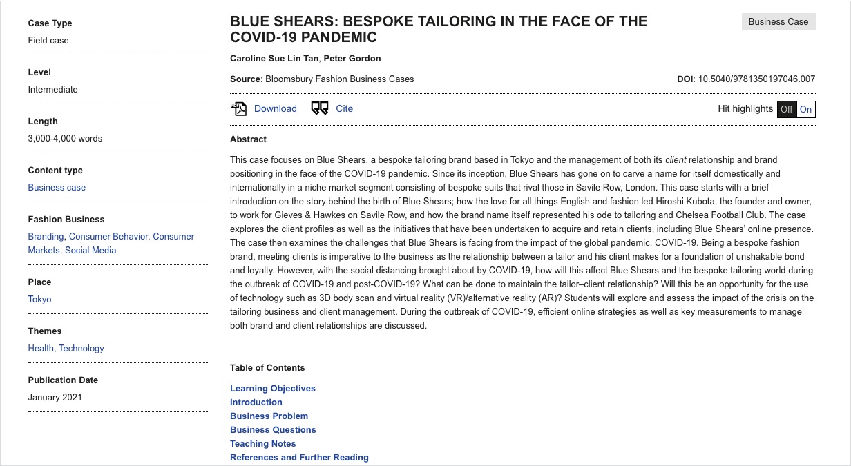 Blue Shears: Bespoke Tailoring In The Face of The Covid-19 Pandemic
